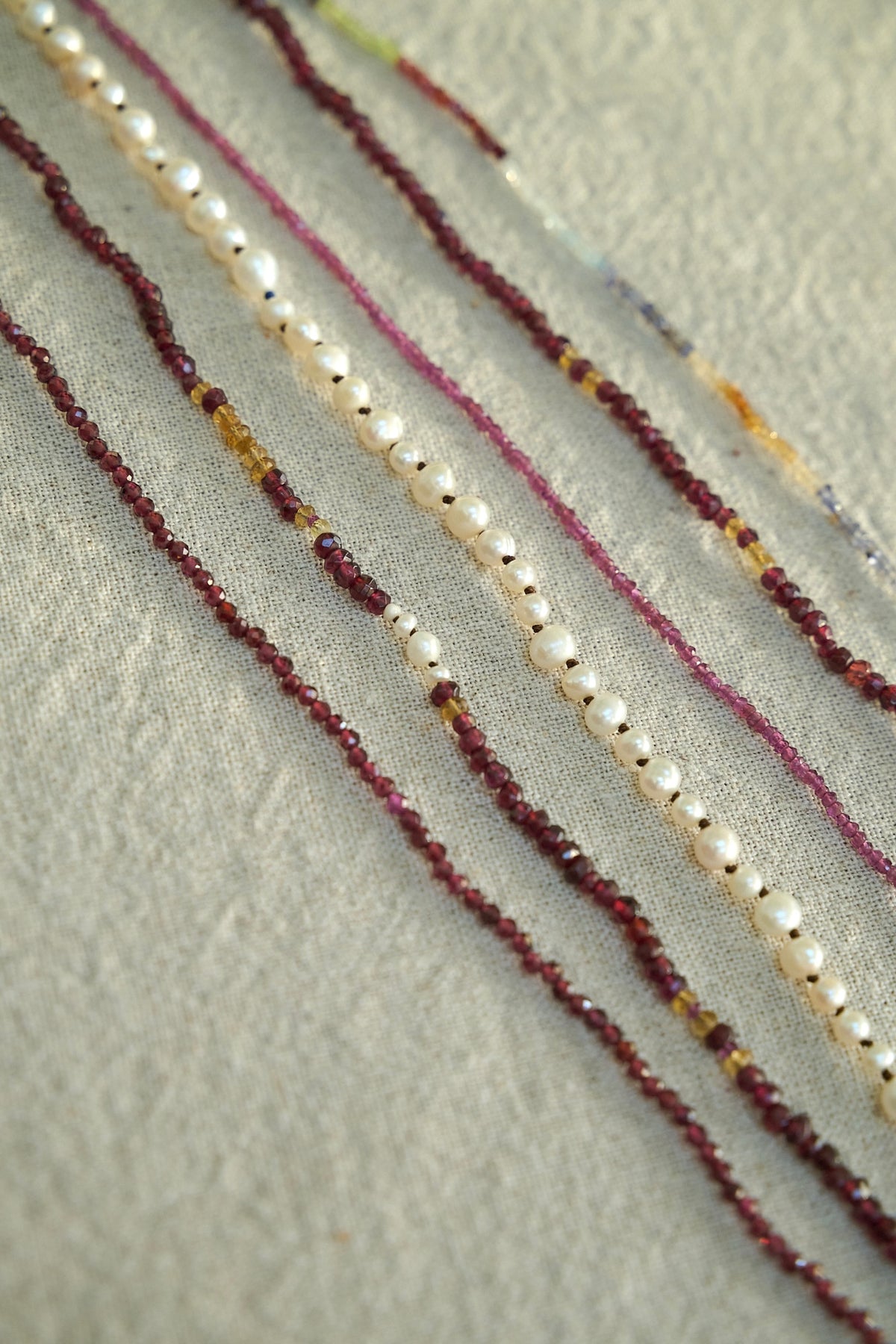 Sparkling garnet necklace