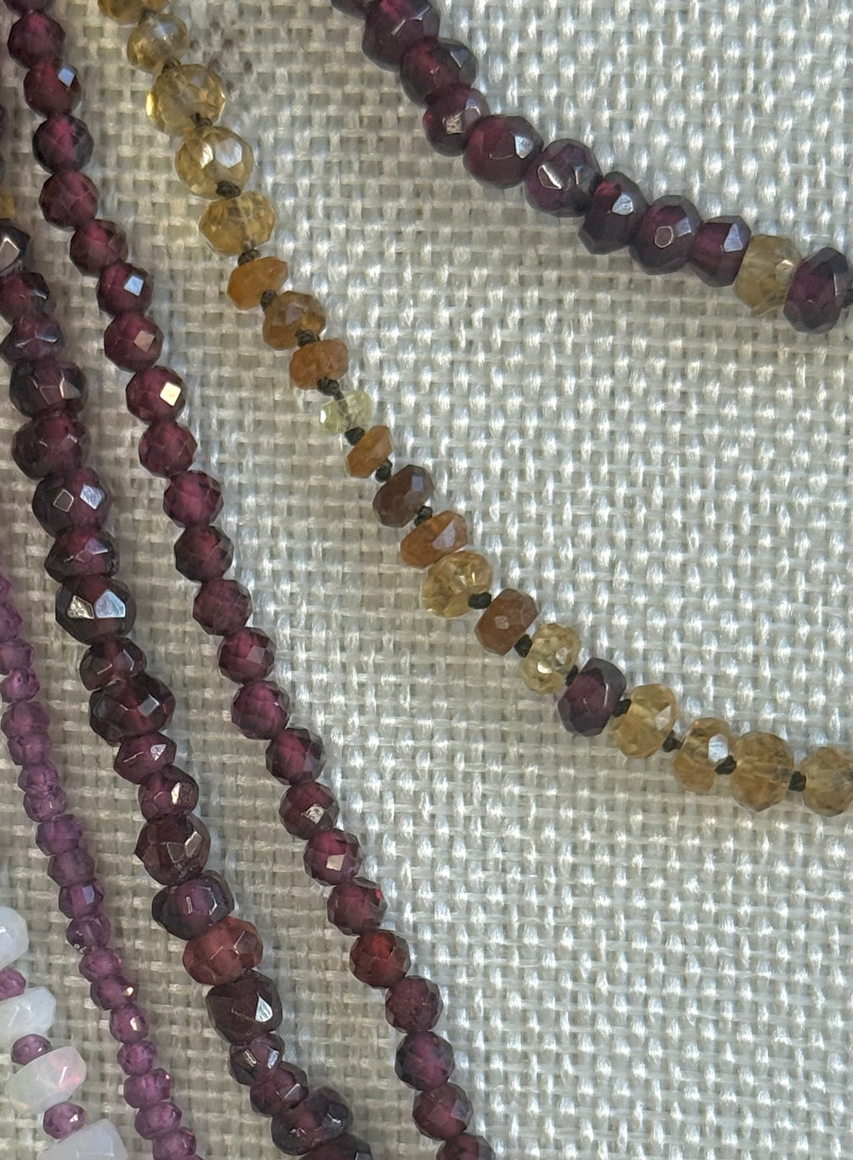 Hand knotted citrine necklace