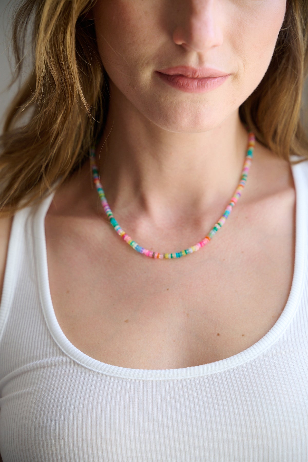 Rainbow opal necklace